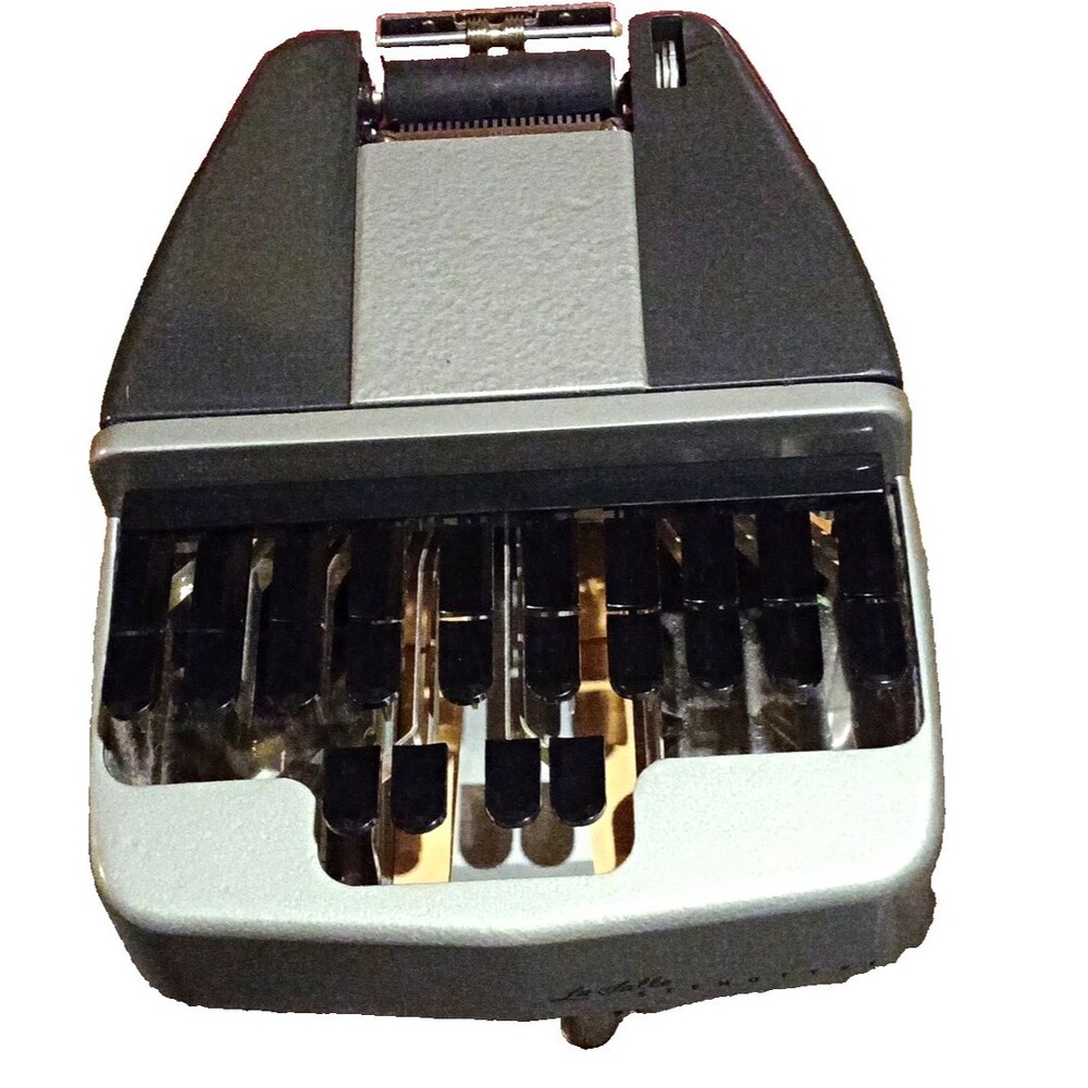 La Salle Stenotype Stenograph Machine Typewriter w/ Stand & Carrying Case